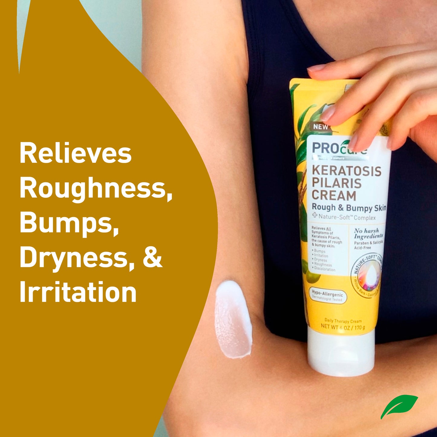 Procure Keratosis Pilaris Cream for Body, Exfoliating Rough and Bumpy Skin Lotion 6 Oz