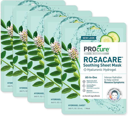 PROcure Rosacare Soothing Sheet Face Mask - 5 Masks